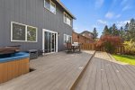 Expansive deck with propane BBQ and hot tub